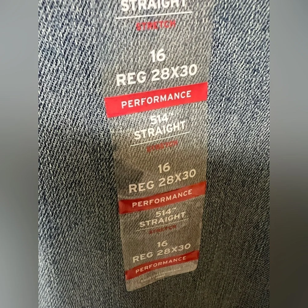 LEVI’S 514 STRAIGHT JEANS REGULAR FIT THROUGH THIGH/ADJUSTABLE WAISTBAND  16 REG